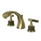 Kingston Brass Widespread Bathroom Faucet with Knurled Handle and Brass Pop-Up, Antique Brass KS4983KNL - alternate 1