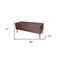 Homeroots Cozy Brown Suede Storage Bench 469344 - alternate 3