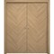 Sartodoors Sliding French Double Pocket Doors 36 x 80 inches, Ego 5005 Natural Oak, Kit Rail Hardware, Solid EGO5005DP-SNA-36 - alternate 1
