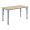 Flash Furniture Plastic Adjustable Height Classroom Activity Table-Natural/Dusty BL, 47.25x23.5 YU-YCY-060-RECT-TBL-DSTYBL-GG - alternate 1