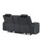Global Furniture Usa Contemporary U8000 Black Power Reclining Loveseat W/ Consoler U8000-BLACK-PCRLS W/ PHR + LED - alternate 3