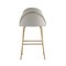 Manhattan Comfort Gracie Barstool in Stone and Gold - Set of 3 3-BS022-GST - alternate 8