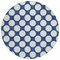 Homeroots 8' Navy Blue And Ivory Round Polka Dot Washable Indoor Outdoor Area Rug 595255 - alternate 7