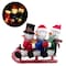 Alpine LED 3D Tinsel & Fabric Skiing Snowmen 29 in. Yard Decor CHT1032 - alternate 1