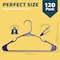 Lifemaster Heavy Duty Plastic Clothes Hangers, Non-Slip, Space-Saving, Holds 5 lbs, Purple, 120PK LMPLCPUR120 - alternate 5