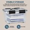 Lifemaster 53QT Stackable Storage Boxes, Clear Plastic, Secure Latches, Easy-Move Wheels, 6PK LIFCTN53 - alternate 8