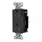 Hubbell Wiring Device-Kellems Straight Blade Receptacle, 5-15R, 15 A, 125V AC, 2 Pole, 3 Wire, Surface Mount, Grounded HBL2152STBKTR - alternate 1
