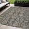 Homeroots 5' X 8' Gray Silver And Beige Oriental Washable Indoor Outdoor Area Rug 582075 - alternate 1