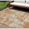 Homeroots 9' X 12' Copper Gold And Ivory Abstract Washable Indoor Outdoor Area Rug 597954 - alternate 1