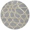 Homeroots 8' Gray Ivory And Beige Round Abstract Washable Indoor Outdoor Area Rug 600536 - alternate 6