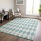 Homeroots 5' X 8' Teal Blue And Ivory Geometric Washable Indoor Outdoor Area Rug 577128 - alternate 6