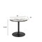 Homeroots 36" Gray Glass and Steel Pedestal Base Round Top Dining Table 720926 - alternate 3
