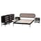 Baxton Studio Shirin Mid-Century Beige Fabric and Black Wood Queen 5-Piece Bedroom Set 255-14152-14151-14150-14149-14149-ZORO - alternate 9