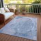 Homeroots 8' X 10' Sky Blue And Denim Blue Abstract Washable Indoor Outdoor Area Rug 615713 - alternate 5