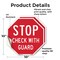 Signmission Stop Check with Guard, 10 inch X 10 inch, Vinyl Decal, 2PK OC-D-2PACK-10-248 - alternate 4
