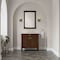 James Martin Vanities Kinnsden 36" Single Vanity, Sable Oak w/ 3 CM Carrara Marble Top D680-V36-SBK-3CAR - alternate 7
