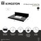 Kingston Brass 30" x 22" Black Granite Vanity Top with Rectangular Sink, 8" Faucet Drillings, Black/White KVPK3022K38SQ - alternate 2