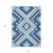 Homeroots 10' X 14' Navy Blue Aqua And Ivory Tribal Washable Indoor Outdoor Area Rug 598141 - alternate 7