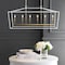 Jonathan Y Pagoda 49" 6-Light Classic Traditional Metal Linear Cage Lantern LED Pendant, White/Brass Gold JYL7439E - alternate 12