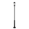 Z-Lite Tiberius 4 Light Outdoor Post Mounted Fixture, Black/Clear Seedy, 12 In W x 120 In H 5017PHBR-5010P-BK - alternate 5