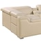 Homeroots Beige Italian Leather Power Reclining U Shaped Eight Piece Corner Sectional With Console 632561 - alternate 7