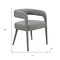 Homeroots Set of Two Dark Gray Upholstered Linen Open Back Dining Side Chairs 558311 - alternate 7