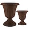 Pure Garden Outdoor Planter 2-Pack Large & Small Urn Planters Plastic Plant Pots for Indoor or Outdoor 50-LG1428 - alternate 1