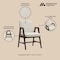 Manhattan Comfort Stella Dining Armchair in Cream DC101AR-CR - alternate 5