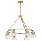 Nuvo Gianna, 6 Light Chandelier, Vintage Brass Finish, Clear Glass 60/8345 - alternate 7