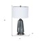 Homeroots 28" Blue Gray Ceramic LED Table Lamp With White Drum Shade 528685 - alternate 4