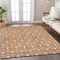 Homeroots 8' X 10' Copper And Beige Geometric Washable Indoor Outdoor Area Rug 596018 - alternate 5