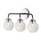 Jonathan Y Caleb 22" 3-Light Contemporary Transitional Iron/Glass LED Vanity Light, Chrome/Black JYL9058A - alternate 11