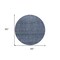 Homeroots 8' Navy Blue And Ivory Round Geometric Washable Indoor Outdoor Area Rug 605592 - alternate 6