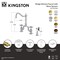 Kingston Brass Bridge Kitchen Faucet with Brass Sprayer, Brushed Brass KS7757AXBS - alternate 3
