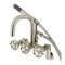 Kingston Brass Wall Mount Clawfoot Tub Faucet, Brushed Nickel AE8458RX - alternate 1