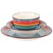 Gibson Home Rainbow 12 Piece Stoneware Dinnerware Set in Blue Multi 136584.12 - alternate 8