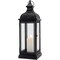Homeroots 18" Clear And Black Glass And Metal Filigree Tabletop Lantern Candle Holder 719770 - alternate 1