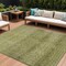 Homeroots 8' X 10' Artichoke Green And Ivory Geometric Washable Indoor Outdoor Area Rug 630486 - alternate 1