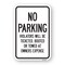 Signmission No Parking Violators Will Be Ticketed Booted Or T Aluminum, 18" x 24", A-1824-24999 A-1824-24999 - alternate 1