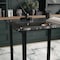Martha Stewart 23.5 in. D X 47.25 in. W X Glass, Steel, Clear Top/Oil Rubbed Bronze Frame XU-DK-1-BK-MS - alternate 10