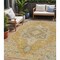 Homeroots 5' X 8' Gold Beige And Blue Oriental Washable Indoor Outdoor Area Rug 600157 - alternate 1