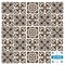 Homeroots 6" X 6" Cream And Black Mosaic Peel And Stick Removable Tiles 390775 - alternate 1