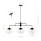 Jonathan Y Avery 37.5" 3-Light Industrial Farmhouse Rustic Iron/Glass Linear LED Pendant, Oil Rubbed Bronze/Clea JYL7588A - alternate 6