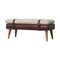 Homeroots 35in Brown Genuine Leather and Solid Wood Upholstered Storage Bench With Cabinet 717472 - alternate 9