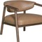Homeroots 33" Brown and Dark Brown Faux Leather And Wood Arm Chair 635751 - alternate 8
