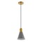 Jonathan Y Apollo 6" 1-Light Mid-Century Modern Iron LED Pendant, Gray/Brass Gold JYL6131C - alternate 8