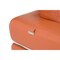 Homeroots 75in Orange and Silver Italian Leather Loveseat 720510 - alternate 8