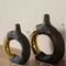 Uniquewise Set of 13in & 11in Resin Ring Open Circle Design Vases Decorative Centerpiece with Artistic Style QI004842.2 - alternate 5