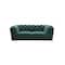 Homeroots 74in Emerald And Gold Velvet Loveseat 480898 - alternate 5