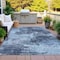 Homeroots 5' X 8' Blue And Ivory Abstract Washable Indoor Outdoor Area Rug 630640 - alternate 4